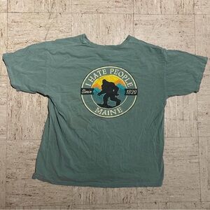 Teal Graphic Tee with Bold Print